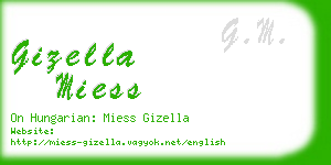 gizella miess business card